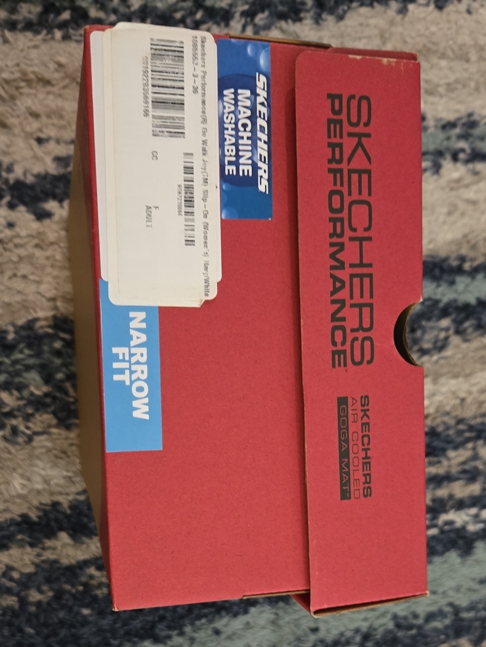 Skechers Navy Perforated Slip-On Loafers with White Sole - Picture 6 of 7